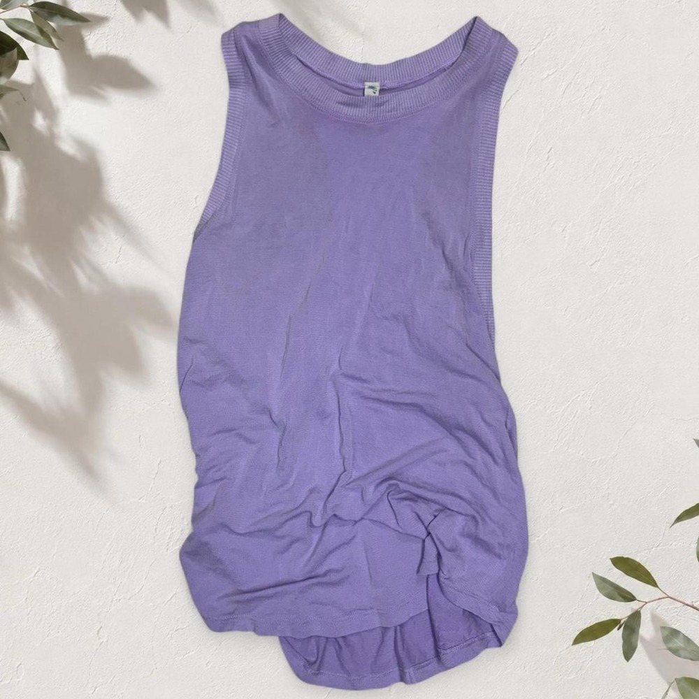 Free People Movement Lilac Ribbed Tank Top Flowy Racerback Purple M/L